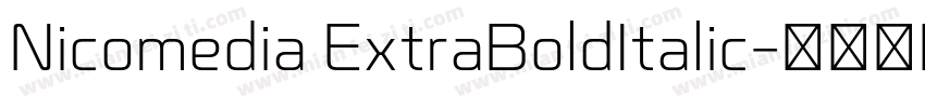 Nicomedia ExtraBoldItalic字体转换